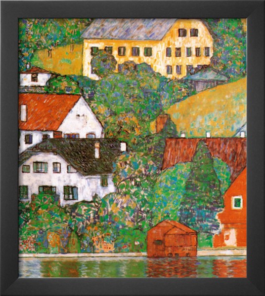 Houses at Unterach - Gustav Klimt Paintings